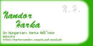 nandor harka business card